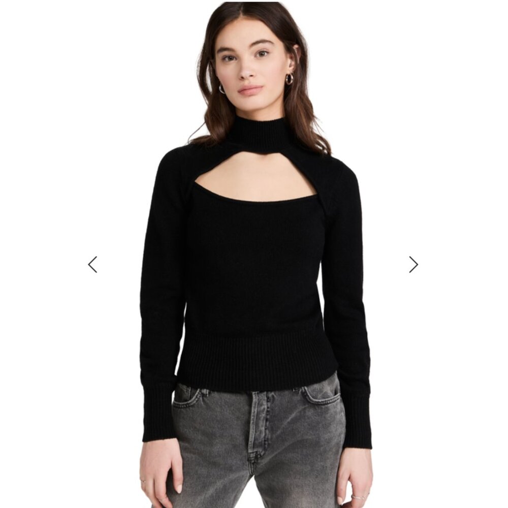 ❌SOLD❌ Frame Cut-out Turtleneck 100% Cashmere Sweater